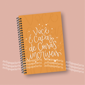 Agenda Acredite Miolo Off Set 75g 15x21cm Impressão Colorida Capa Dura Laminada Fechamento em Espiral 1 Dia por Página: 410 páginas | 2 Dias por Página: 230 páginas