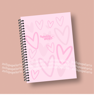 Agenda Amor Miolo Off Set 75g 15x21cm Impressão Colorida Capa Dura Laminada Fechamento em Espiral 1 Dia por Página: 410 páginas  | 2 Dias por Página: 230 páginas