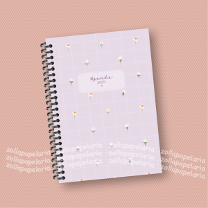 Agenda Delicada Miolo Off Set 75g 15x21cm Impressão Colorida Capa Dura Laminada Fechamento em Espiral 1 Dia por Página: 410 páginas | 2 Dias por Página: 230 páginas