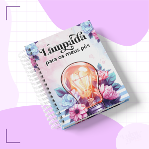 Agenda Cristã Capa Dura Miolo Off Set 90g 15,5x21,5cm Colorido Laminação Padrão Espiral Cristal 190 Folhas