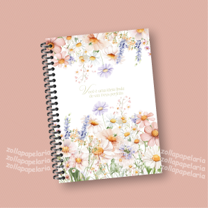 Agenda Fé Miolo Off Set 75g 15x21cm Impressão Colorida Capa Dura Laminada Fechamento em Espiral 1 Dia por Página: 410 páginas | 2 Dias por Página: 230 páginas