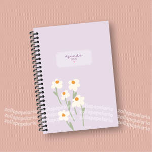 Agenda Felicidade Miolo Off Set 15x21cm Impressão Colorida Capa Dura Laminada Fechamento em Espiral 1 Dia por Página: 410 páginas | 2 Dias por Página: 230 páginas