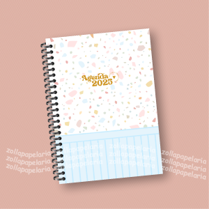 Agenda Livia Miolo Off Set 15x21cm Impressão Colorida Capa Dura Laminada Fechamento em Espiral 1 Dia por Página: 410 páginas | 2 Dias por Página: 230 páginas