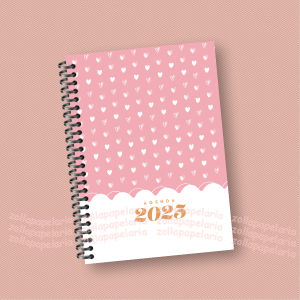 Agenda Love Miolo Off Set 15x21cm Impressão Colorida Capa Dura Laminada Fechamento em Espiral 1 Dia por Página: 410 páginas | 2 Dias por Página: 230 páginas