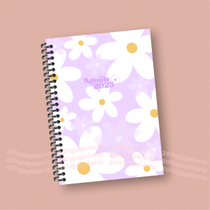 Agenda Margot Miolo Off Set 75g 15x21cm Impressão Colorida Capa Dura Laminada Fechamento em Espiral 1 Dia por Página: 410 páginas | 2 Dias por Página: 230 páginas