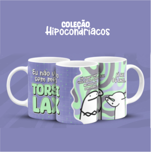 Caneca - Hipocondríacos Cerâmica 325ml Estampa Colorida  Branca Brilho 