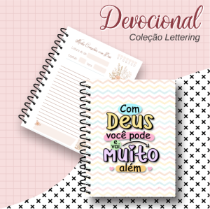 Devocional - Com Deus você pode Capa Dura Miolo Off Set 75g 15,5x21,5cm Colorido Laminação Padrão Espiral Cristal 100 Folhas (200 páginas)