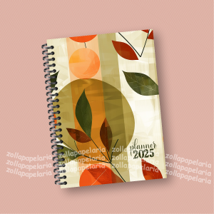 Planner Catarina Miolo Off Set 75g 15x21cm Impressão Colorida Capa Dura Laminada Fechamento em Espiral 222 páginas