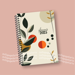 Planner Cristina Miolo Off Set 75g 15x21cm Impressão Colorida Capa Dura Laminada Fechamento em Espiral 222 páginas