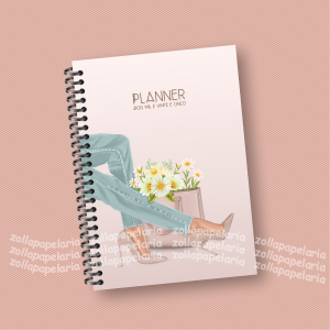 Planner Marina Miolo Off Set 75g 15x21cm Impressão Colorida Capa Dura Laminada Fechamento em Espiral 222 Páginas